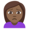 Person Frowning - Medium Black emoji on Emojione